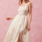 SO ME Smocked Sleeveless Casual Everyday Dress With Slit