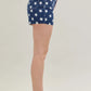 Judy Blue Full Size High Waist Americana Flag Fray Hem Shorts Plus Size Denim Shorts