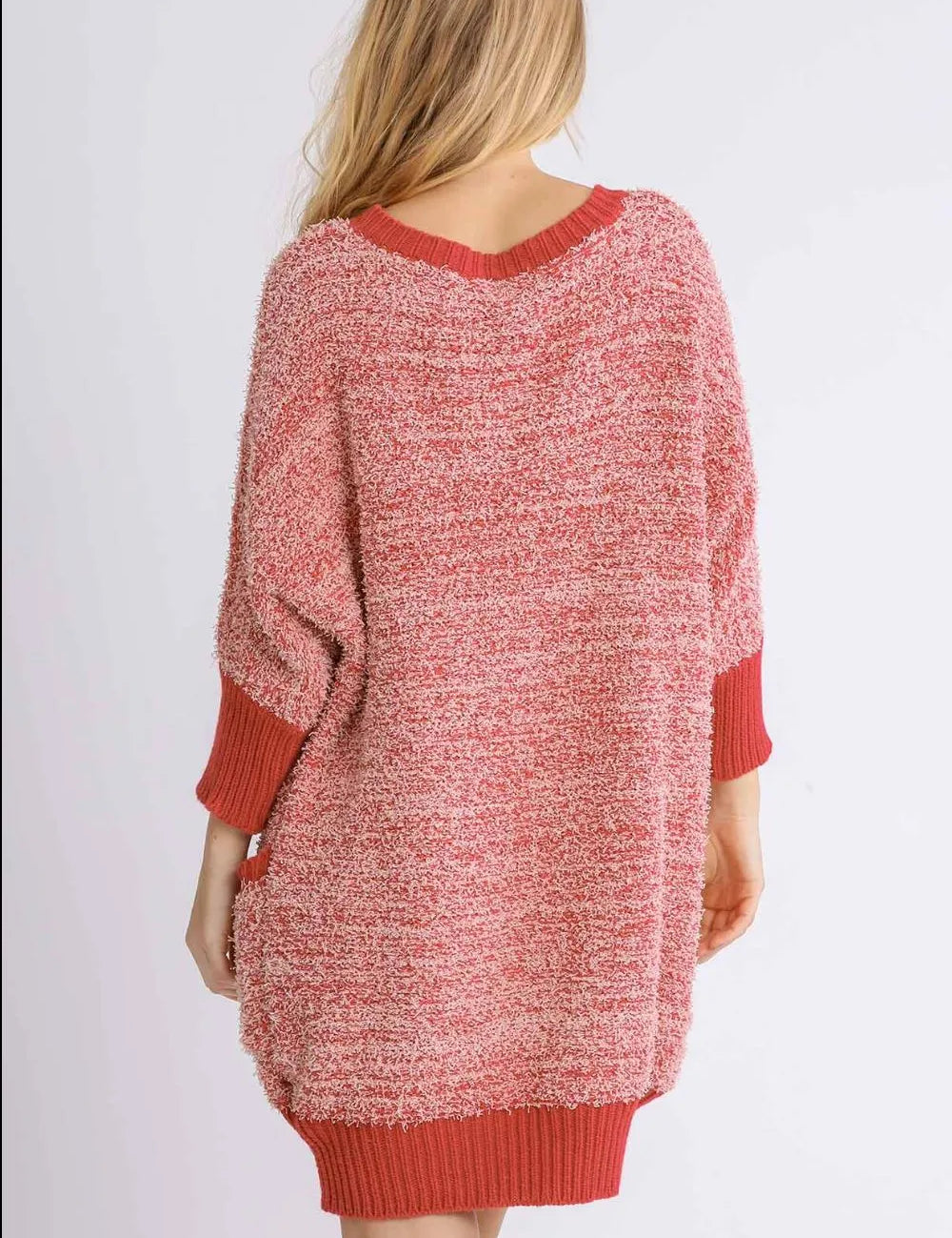 4 Sleeve Sweater Dress with Pockets Plus Size | Daverri Fashions