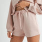 MABLE Half Zip Sweatshirt and Shorts Set
