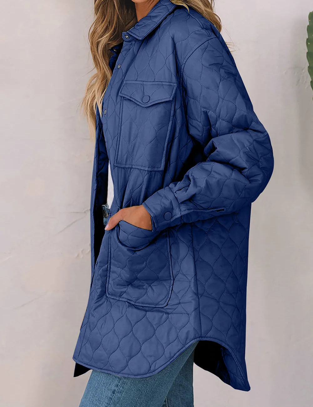 Snap Down Collared Winter Coat | Coats Daverri Fashions