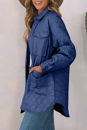 Snap Down Collared Winter Coat | Coats Daverri Fashions