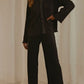 Button Up Long Sleeve Top and Pants Set - DAVERRI FASHIONS