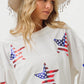 BiBi American Flag Sequin Star Sweatshirt Sweatshirts