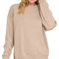 Zenana Fleece Crewneck Long Sleeve Sweatshirt - DAVERRI FASHIONS