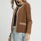 Umgee Two-Tone Button Front Cardigan - DAVERRI FASHIONS