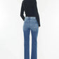 Kancan High Rise Wide Waistband Slim Straight Jeans - DAVERRI FASHIONS