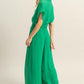 HYFVE Green Kimono Sleeve Crop Top and Wide Leg Pants Set Outfit Sets