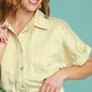 Umgee Button Down Charmeuse Romper