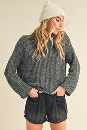 Aemi + Co Mock Neck Long Sleeve Sweater Sweaters