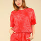 VERY J Quilted Washed Crop Top and Shorts Set Scarlet Shorts Sets