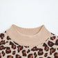 Leopard Print High Neck Shift Mini Sweater Dress - DAVERRI FASHIONS