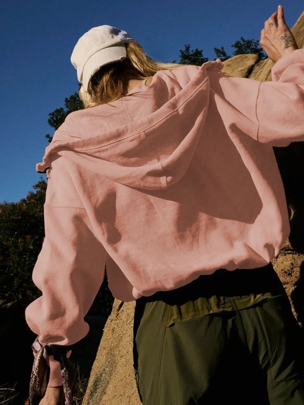 Half Zip Pocketed Dropped Shoulder Hoodie | Hoodies Daverri Fashions
