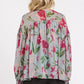 Mittoshop Floral Round Neck Flounce Sleeve Blouse - DAVERRI FASHIONS