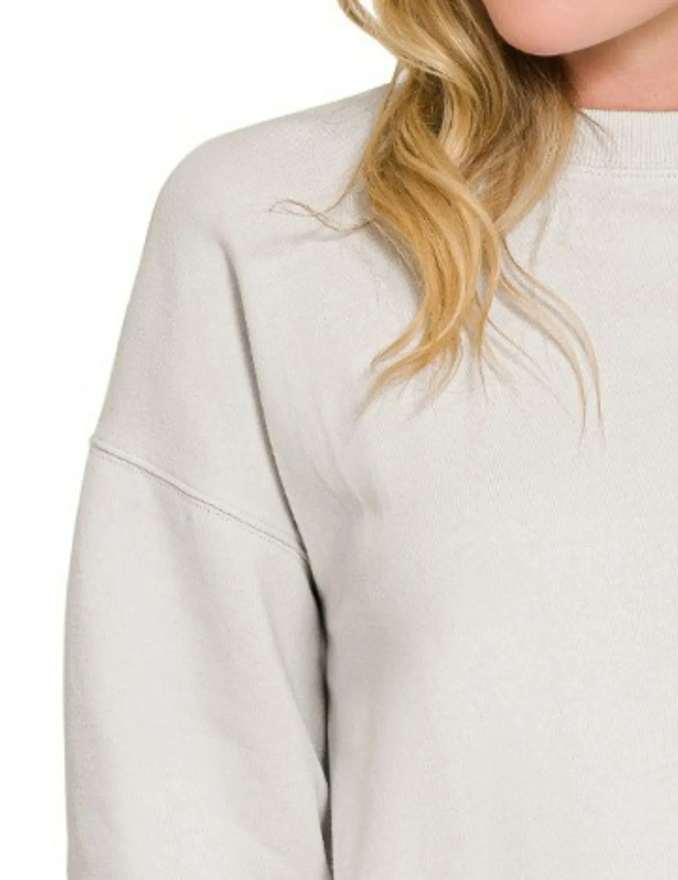 Zenana Fleece Crewneck Long Sleeve Sweatshirt | Daverri Fashions