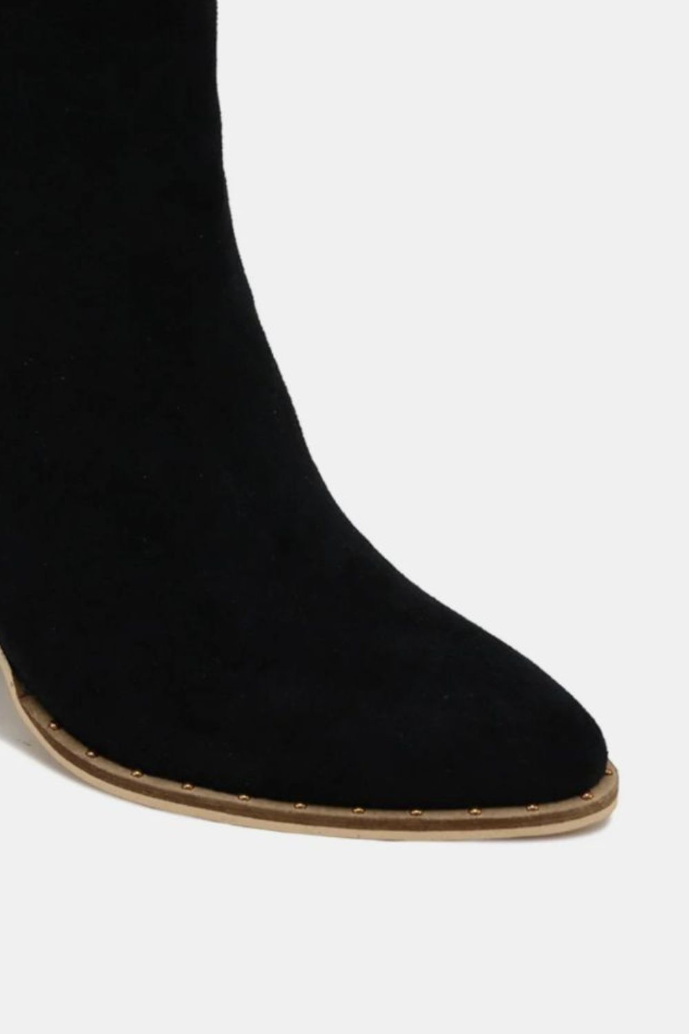 Beast Fashion Suede Point Toe Ankle Booties Footwear