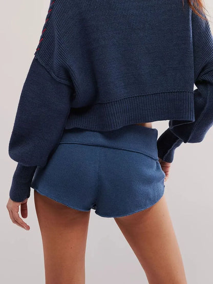 Tied Casual Shorts - DAVERRI FASHIONS