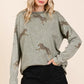 Mittoshop Mineral Wash Cheetah Print Long Sleeve Top - DAVERRI FASHIONS