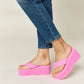 WILD DIVA Open Toe Platform Wedge Sandals Sandals