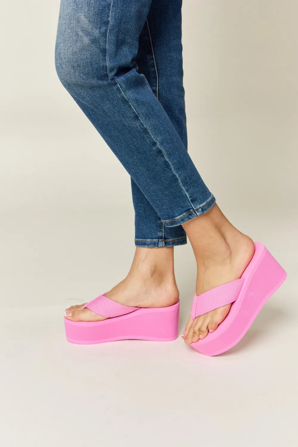 WILD DIVA Open Toe Platform Wedge Sandals Sandals