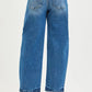 RISEN Slouchy Cropped Barrel Jeans - DAVERRI FASHIONS