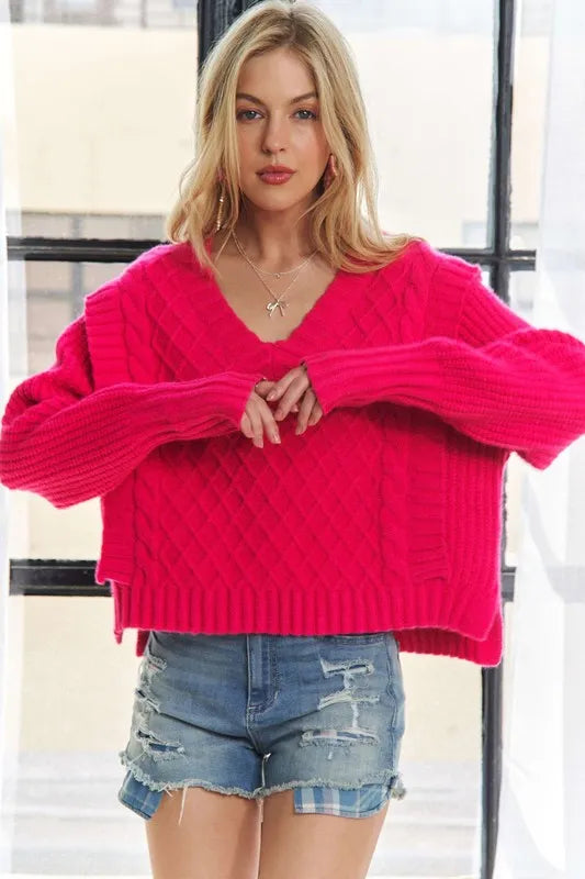 ADORA Ruffle Detail Adorable Sweater Sweaters