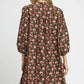 Umgee Floral Tie-Neck Babydoll Dress