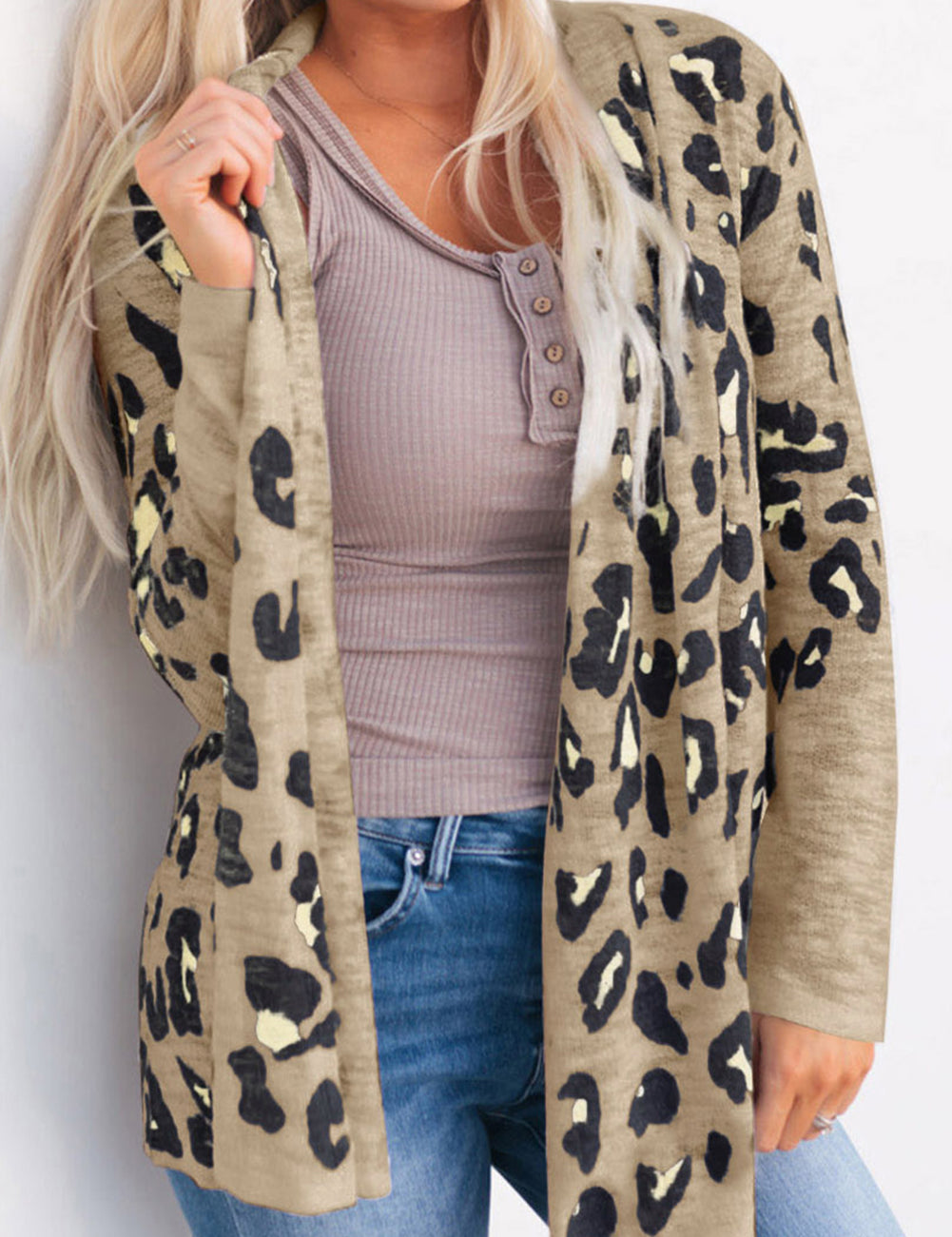 Printed Long Sleeve Cardigan | Cardigans Daverri Fashions
