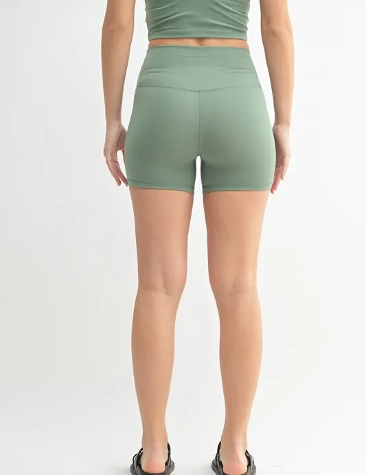 MONO B Venice Cloud Light Contour Biker Shorts | Daverri Fashions