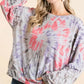 BiBi Tie Dye Print Terry Pull Over - DAVERRI FASHIONS