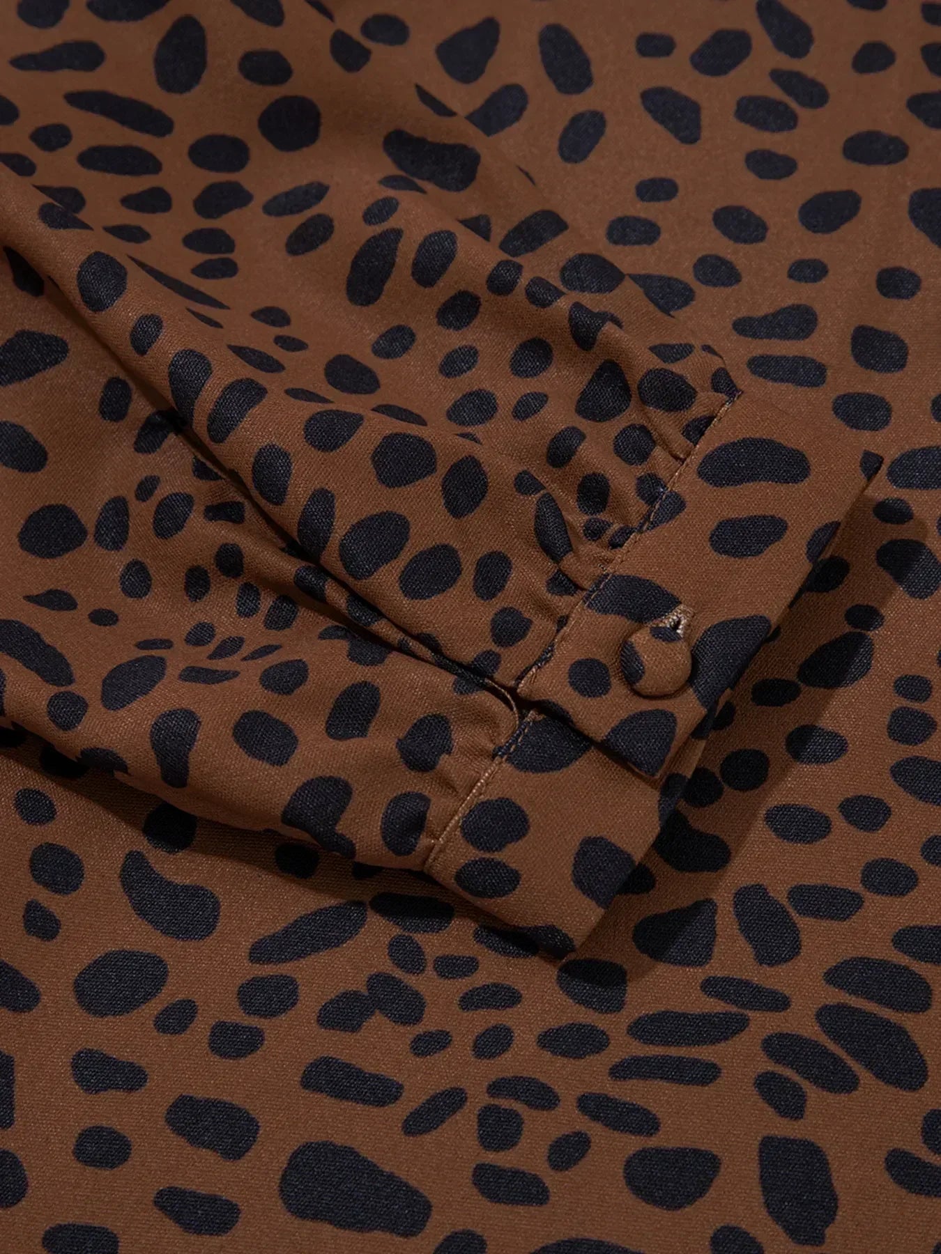 Leopard Print Ruffled Puff Sleeve Blouse - DAVERRI FASHIONS