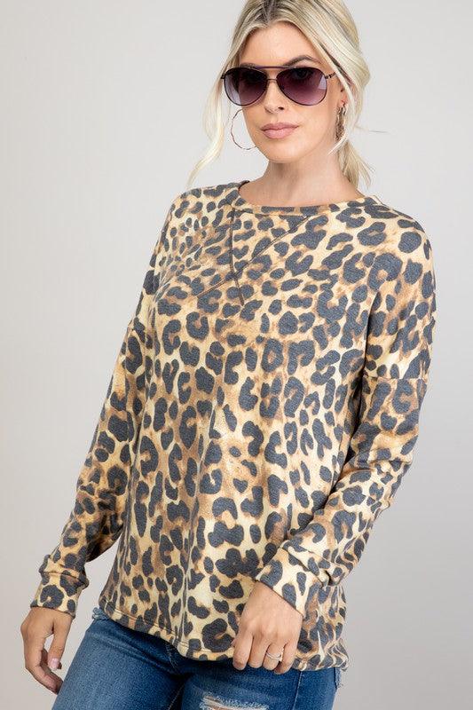 French Terry Cheetah Sweatshirt