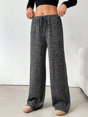 Striped Wide Leg Drawstring Pants | Loungewear Pants Daverri Fashions