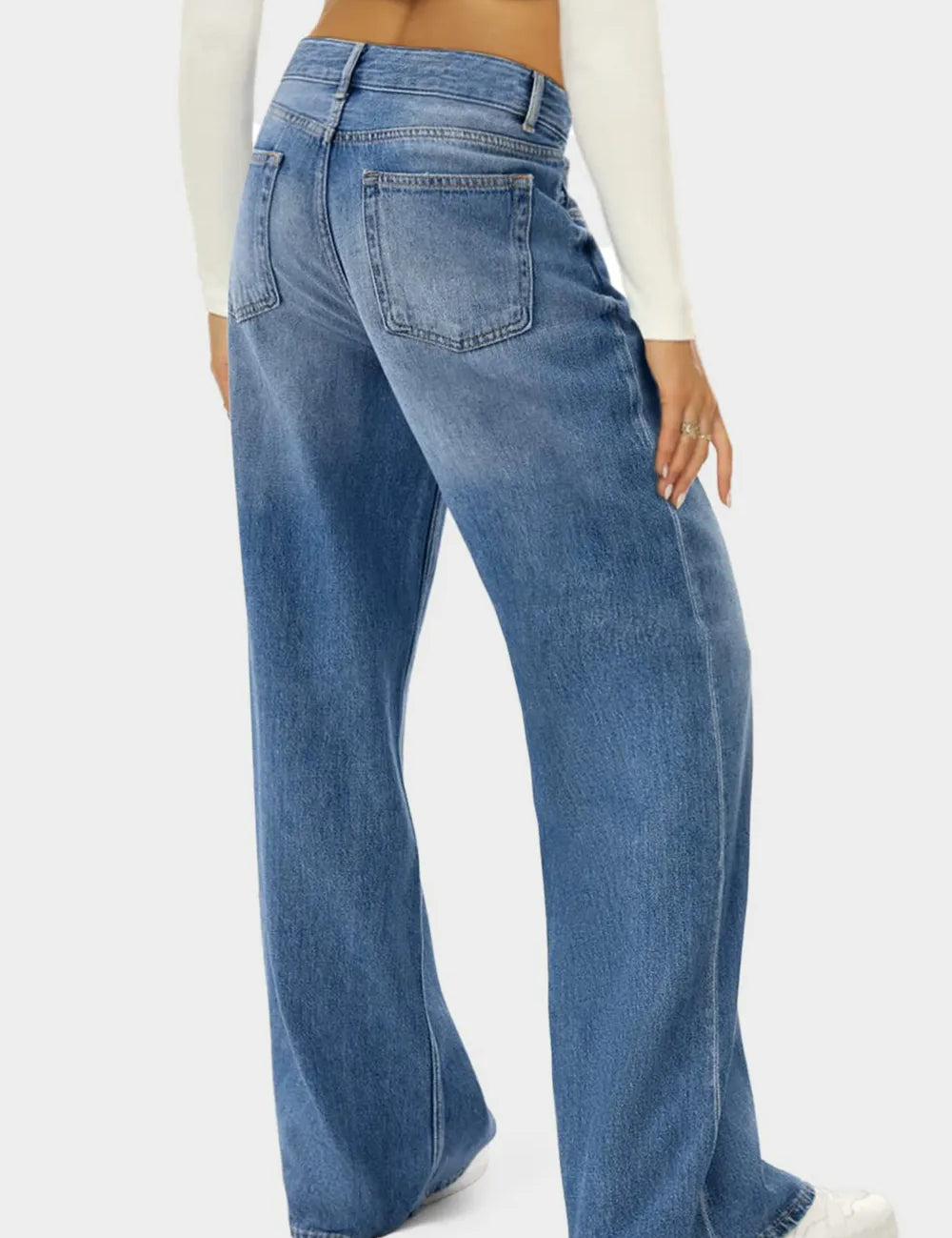 High Waist Wide Leg Jeans | Jeans Daverri Fashions