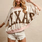 BiBi Leopard Print Texas Patchwork Overlock Stitch Top Tops