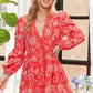 ADORA Puff Sleeve Floral Dress Mini Dresses