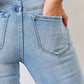 Kancan Plus Size Mid Rise Y2K Slit Bootcut Jeans Jeans