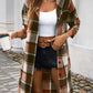Devine Plaid Long Sleeve Hooded Coat - DAVERRI FASHIONS