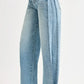 RISEN Mid Rise Wide Barrel Transferable Leg Snap Jeans - DAVERRI FASHIONS