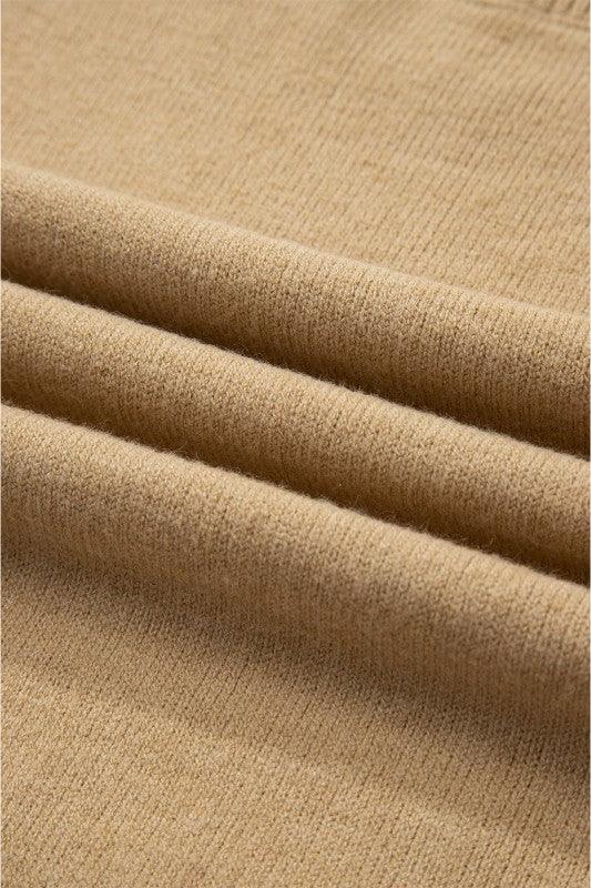 Ava Cuff Contrast Trim Sweater - DAVERRI FASHIONS