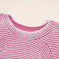 Striped Boat Neck Casual Sweater - DAVERRI FASHIONS