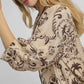 Umgee Boho Printed Balloon Sleeve Mini Dress Mini Dresses