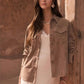 Button Front Long Sleeve Jacket - DAVERRI FASHIONS