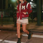 MABLE M Bomber Varsity Jacket with Patch Detail
