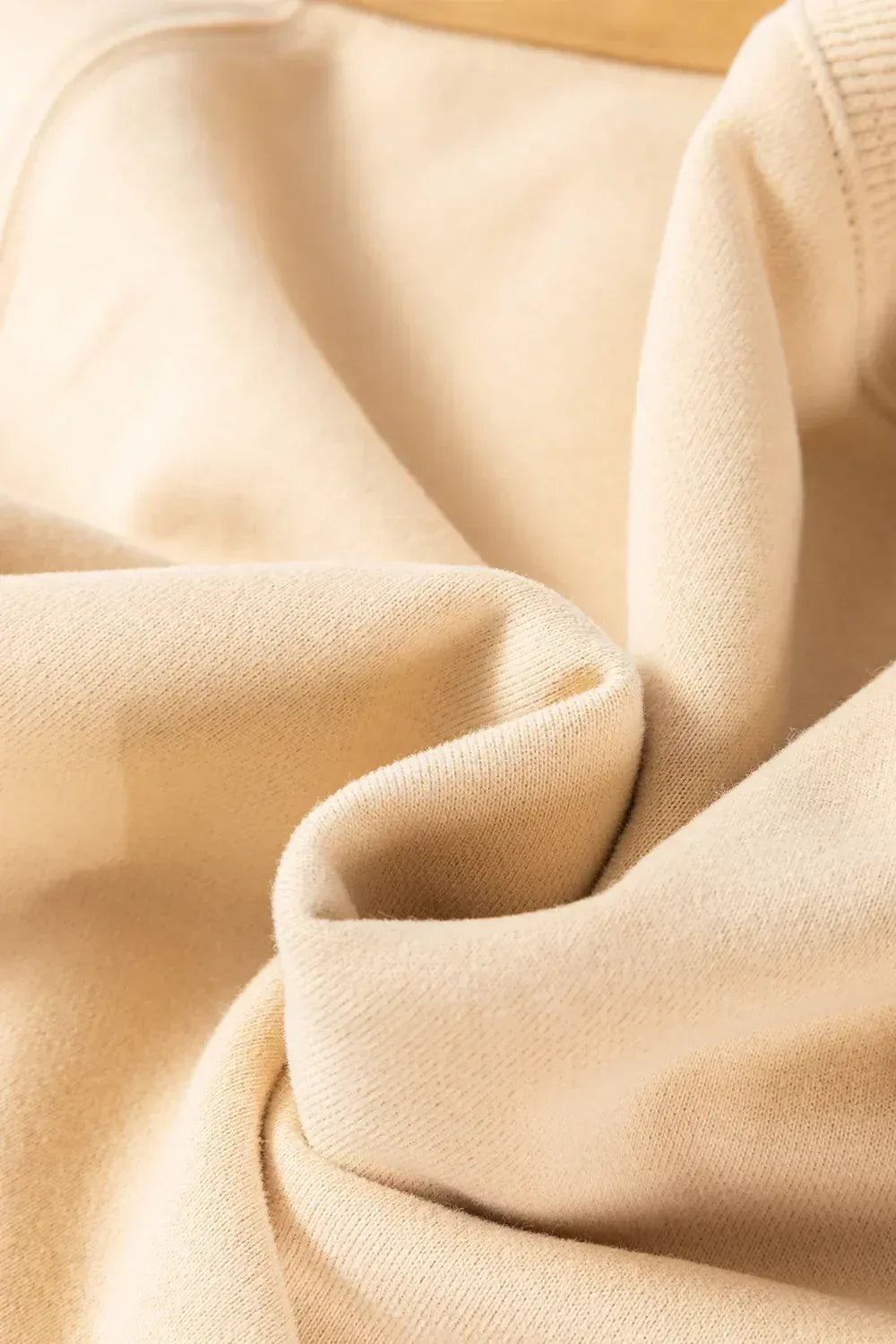 Contrast Round Neck Long Sleeve Sweatshirt - DAVERRI FASHIONS