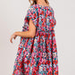 SAGE + FIG Floral Button Down Short Sleeve Mini Dress Mini Dresses