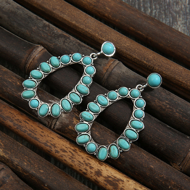 Artificial Turquoise Earrings | Earrings Daverri Fashions