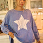 Mittoshop Star Graphic Mineral Wash Long Sleeve Top - DAVERRI FASHIONS