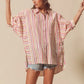 SO ME Multicolored Stripe Button Down Shirt