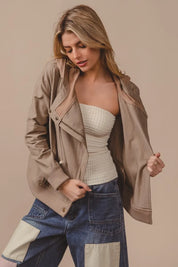 BiBi Textured Woven Rider Jacket | Jackets Daverri Fashions